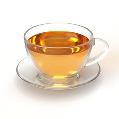 Wall Mural - transparent cup tea 3D render