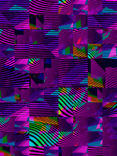 Neonic Purple Lines On A Pixelated Background.