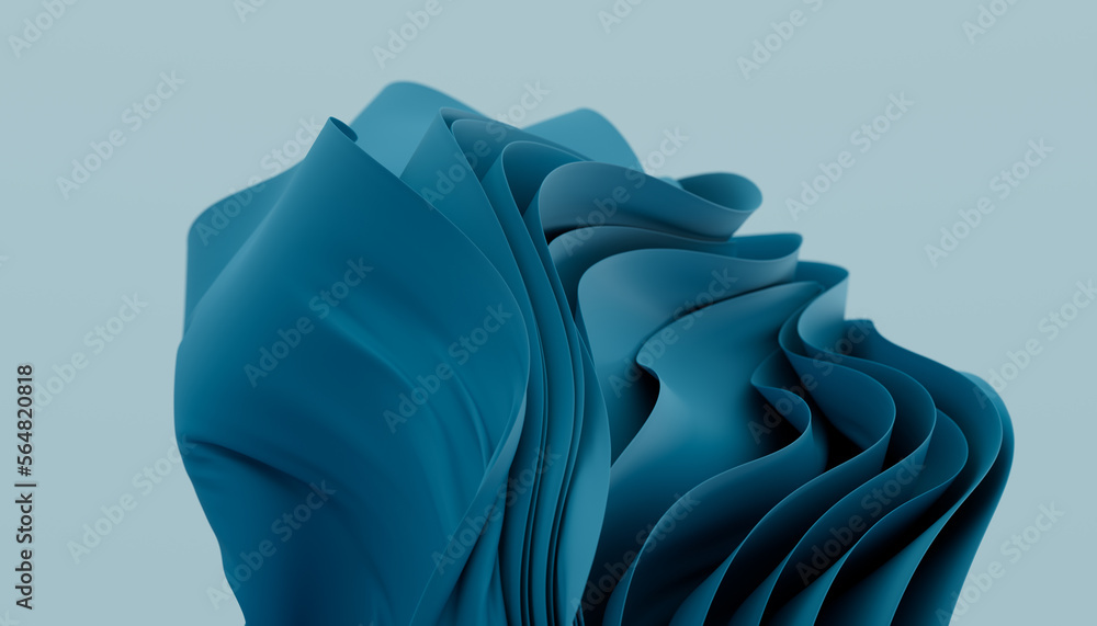 Floating blue fabric Stock Photo | Adobe Stock
