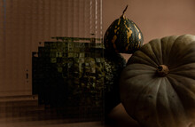 Balancing Pumpkins With Rippled Glass