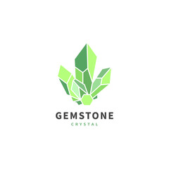 Wall Mural - emerald gemstone vector logo design illustration 3