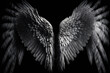 Photoshop overlays set to screen angel wings on a black background drag and drop angel wings with black background for adobe composites. ornate, beautiful, intricate, wings