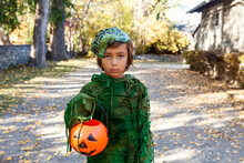 Portrait Of Boy On Halloween
