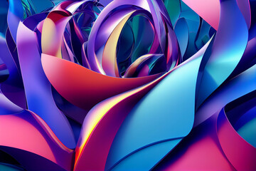 Wall Mural - abstract colorful glass background illustration generative ai content by midjourney