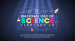 © Edoas - National Science day background with colorful science typography