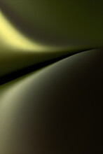 3D Render Of An Abstract Holographic Green Sculpture 