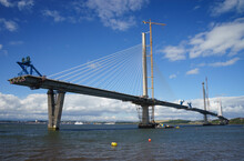 The new Queensferry Crossing Bridge under Construction.