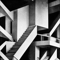 Background Stairway Brutalism