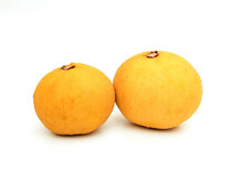 Ripe Organic Yellow Santol Sweet And Sour Fruit That Can Be Used To Cook A Variety Of Dishes Both Savory And Sweet It Is High In Vitamin C Which Is Beneficial To The Body.  Put On A White Background.