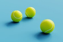 3d Balls Tennis Seamless Pattern Design