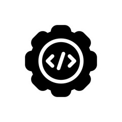 coding glyph icon