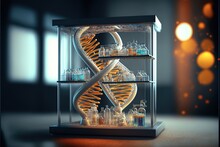 DNA Model In A Medical Laboratory Created With Generative Ai Technology
