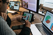 © mak/Stocksy - Two friends working together in home office