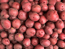 Heap Of Small Red Potatoes