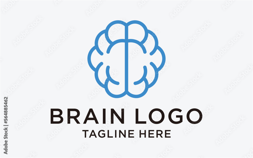 logo design brain abstract template line Stock Vector | Adobe Stock