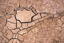 Texture Of Mud In A Dry Ground In A Desert, Spain.
