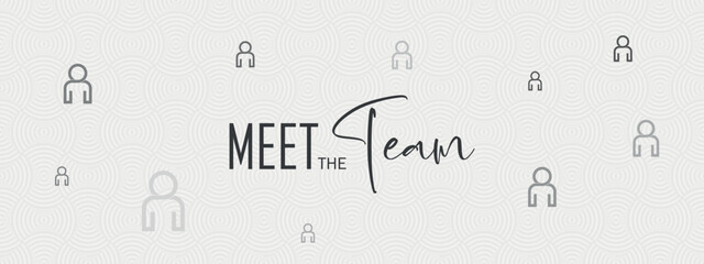 Meet the team on white background