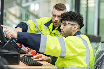Electrical engineers supervise and design PLC electrical systems for companies or industrial factories.