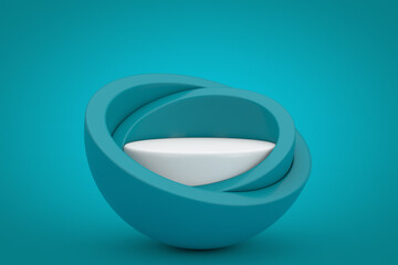 Fototapete - Elegant and Modern Product Presentation Promotion Stand or Pedestal in Shape of Spheres. 3d Rendering