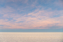 Colorful Sunset In Uyuni Salt Flat