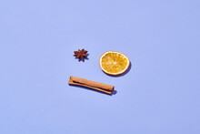Composition With Cinnamon Sticks And Slices Of Dried Orange