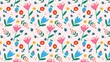 © Gemma can fly/Stocksy - Flower pattern, spring illustration