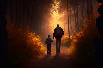 Poster - fathers day walk in a forest