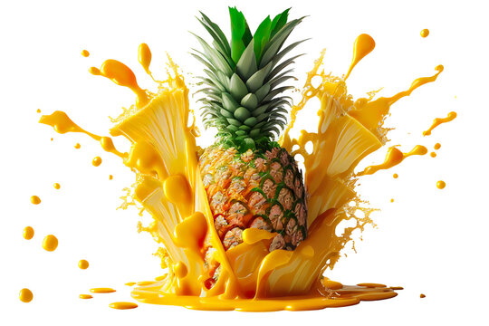 Wall Mural -  - pineapple juice and fruits