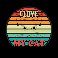 Cat t-shirt design vector cat t-shirt design