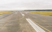 Empty Runway Of Airport 