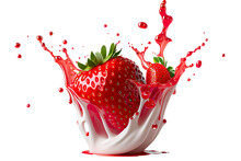 Strawberry In Juice Splash