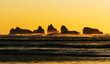 © Vuelyfe Media Creation Corporation/Stocksy - sea stacks in sunset