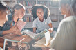 © Lumeez/peopleimages.com - Books, storytelling or excited students reading in library for learning development or youth group growth. Smile, portrait or happy children with funny kids stories for education in school classroom