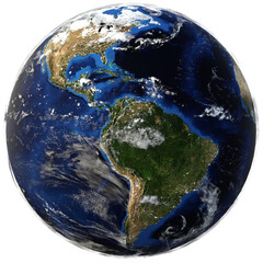 Wall Mural - Planet Erde, Amerika Ansicht, Südamerika, transparenter Hintergrund, png
