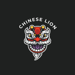 Poster - Chinese Lion Graphic Logo Design