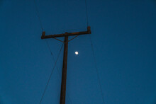 Moon And Powerline 