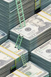 © Pixel Stories/Stocksy - US dollars money ladder success / growth /salary /savings concept
