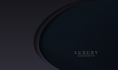 Wall Mural - Abstract illustration of a dark blue gradient with oval curtains
