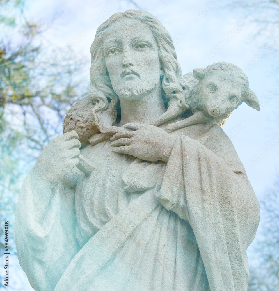 Jesus Christ is the good shepherd Stock Photo | Adobe Stock