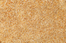 Breadcrumbs, Crushed Dried Bread, Background Uniform Texture, Bunch In Bulk Close-up Macro Top View