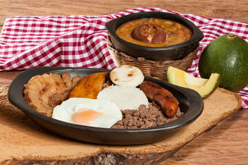 Wall Mural - Bandeja Paisa Mountaineer The Most Representative Dish Of Colombia And The Insignia Of Antioquia Gastronomy