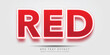 © muflihah - red 3d editable text effect