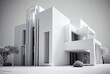 Modern architecture, white clean architectonic. Futuristic ideas of building. concept of future architecture 3d.