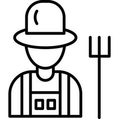 Sticker - Farmer Male Icon