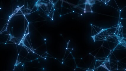 Wall Mural - blue tech network background lines animation light