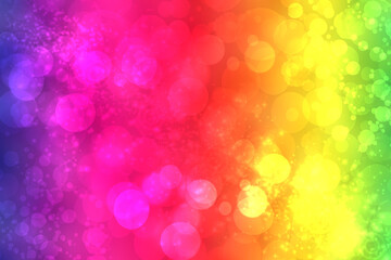 Wall Mural - Rainbow background. Abstract fresh delicate pastel vivid colorful fantasy rainbow background texture with defocused bokeh lights. Beautiful light texture.