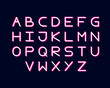 © RACCOON - Pink Neon Style Lettering Alphabet Set vector illustration