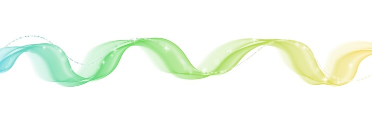 Wall Mural - Magic wave lines flowing smooth curve green yellow