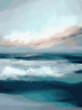 A digital seascape painting of crashing waves in the ocean