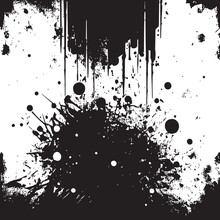 Abstract Texture Background Black White Grunge - Vector